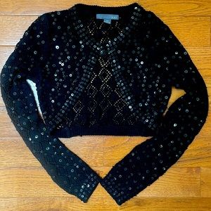 Brand New Black Knit Cardigan with Beading
